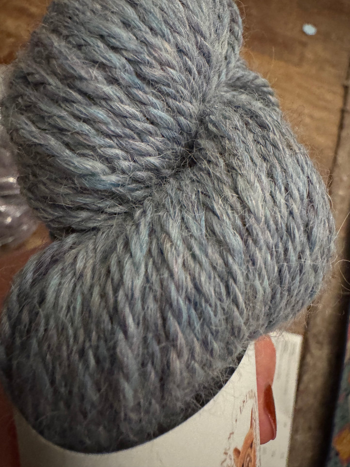 Blue Alpaca Yarn skein Worsted (Admiral) 3-ply bulky wt 3.5oz 100yds