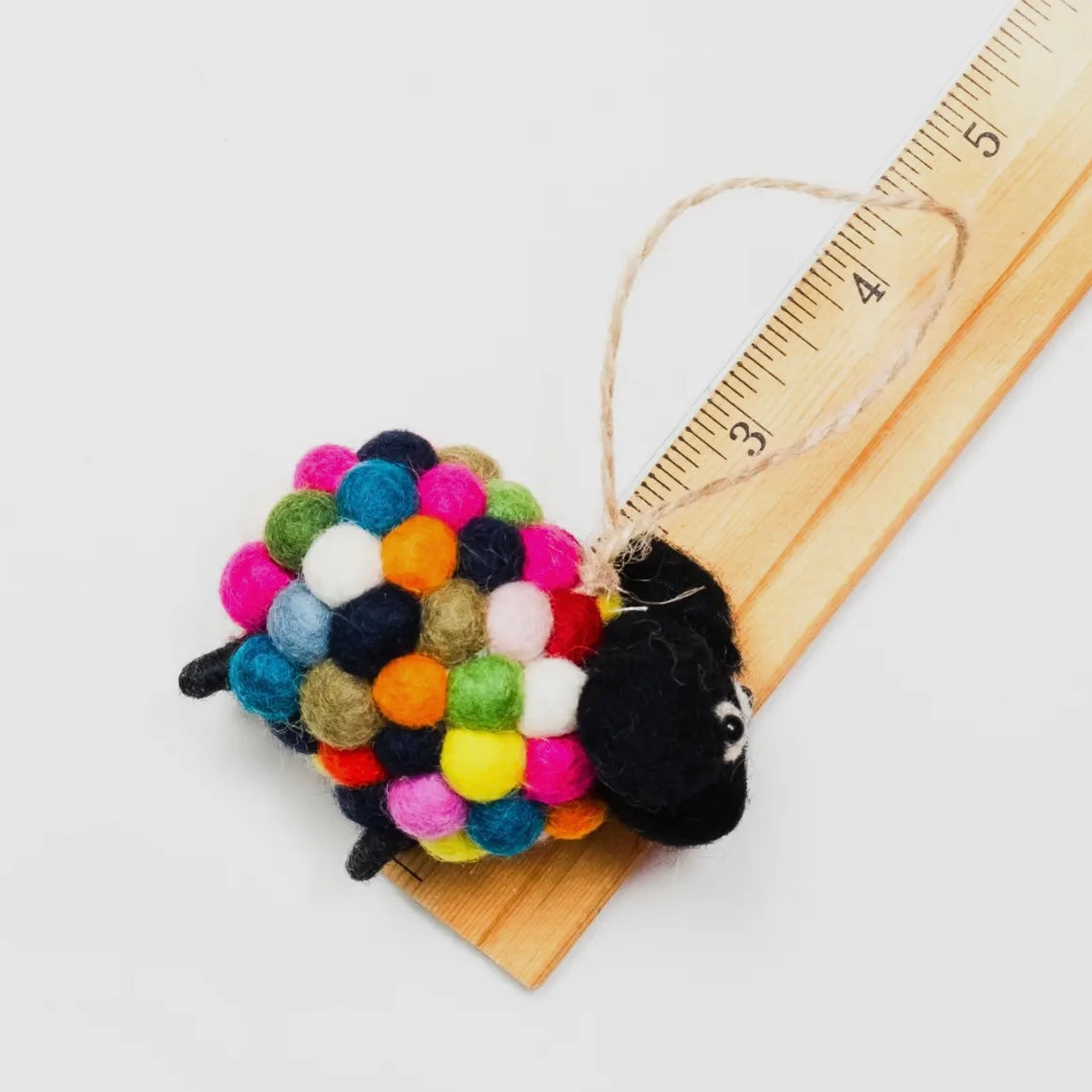 Poppy the Rainbow Sheep – Hand-Felted Ornament