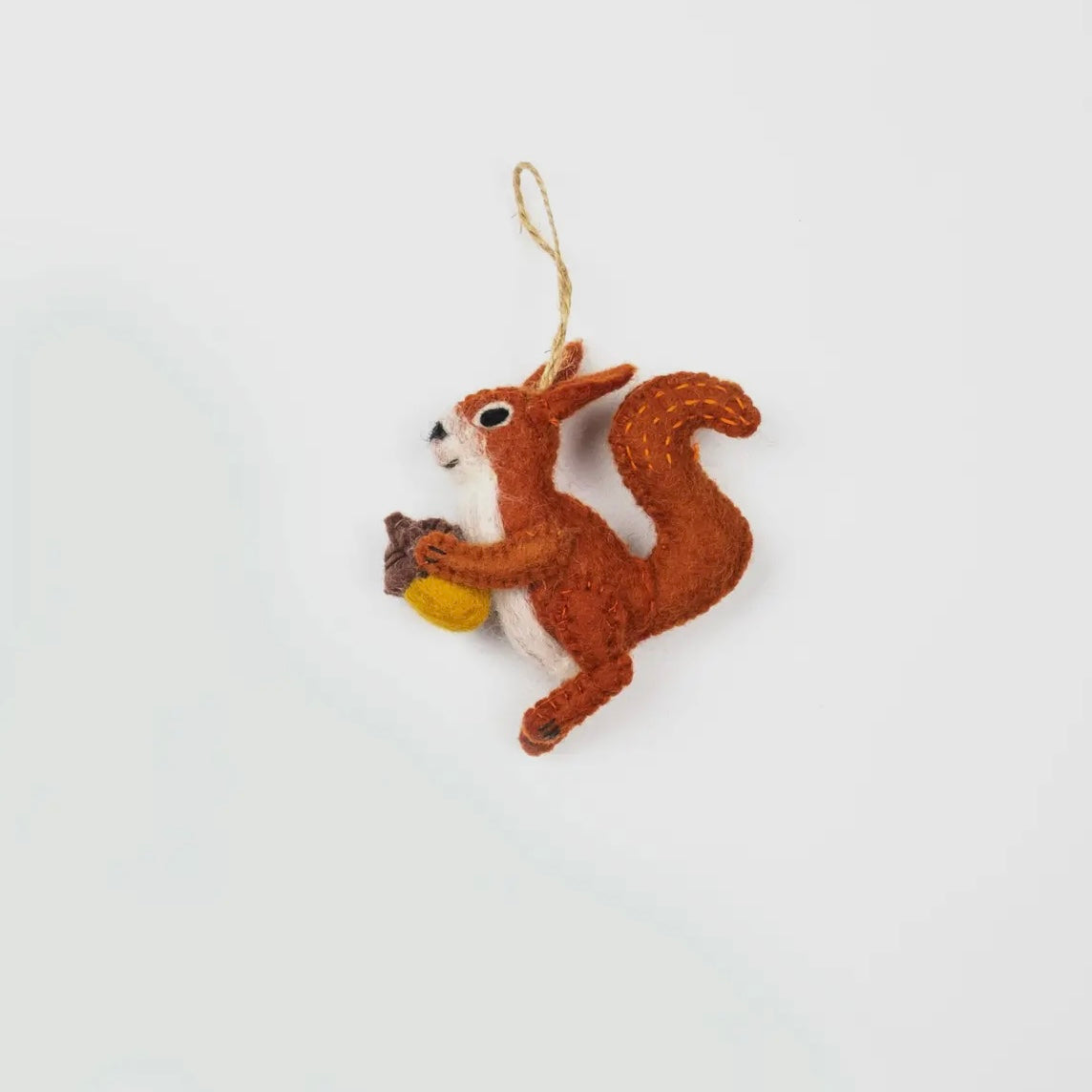 Nutmeg the Squirrel – Hand-Felted Forest Ornament