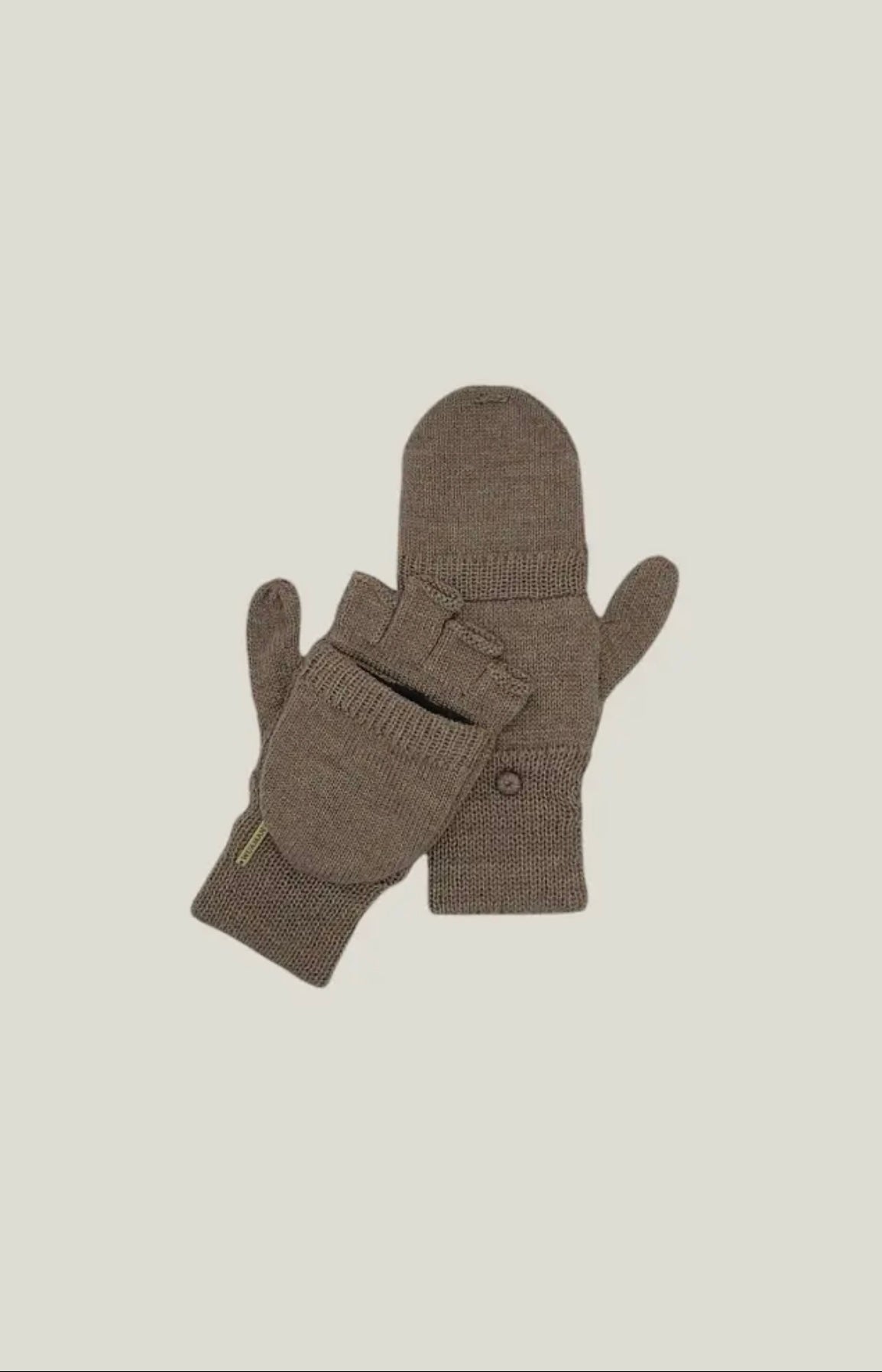 Convertible Alpaca Mittens w/ Liner - Taupe