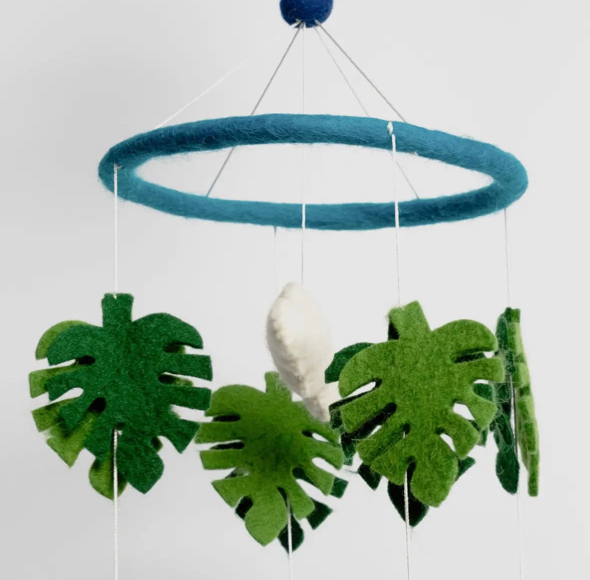 Whimsical Wool Baby Mobile – Dino Dreams