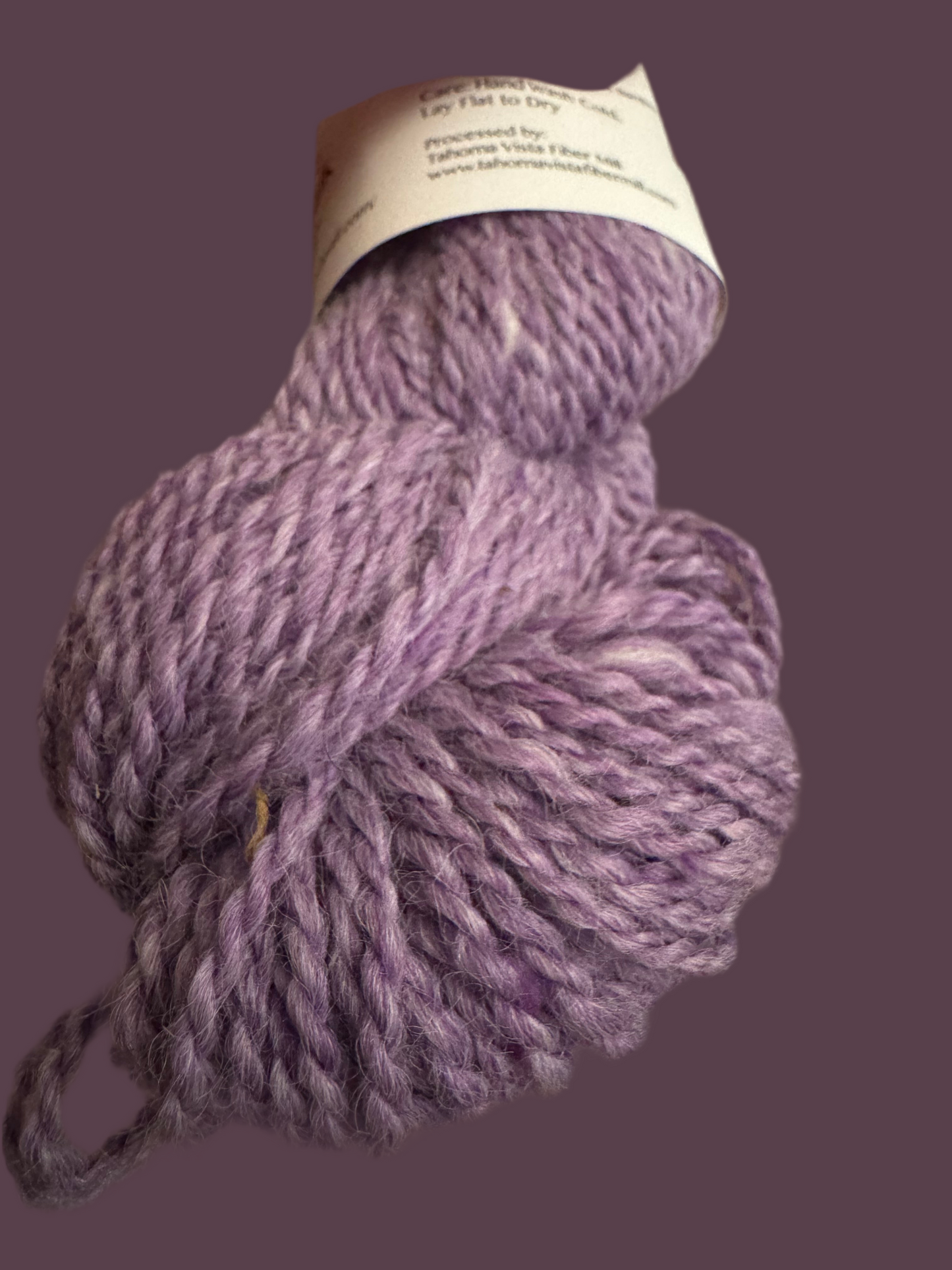 Purple Alpaca Yarn skein Worsted (Moonwalk) 2-ply bulky wt 2.9-3.1oz 140yds