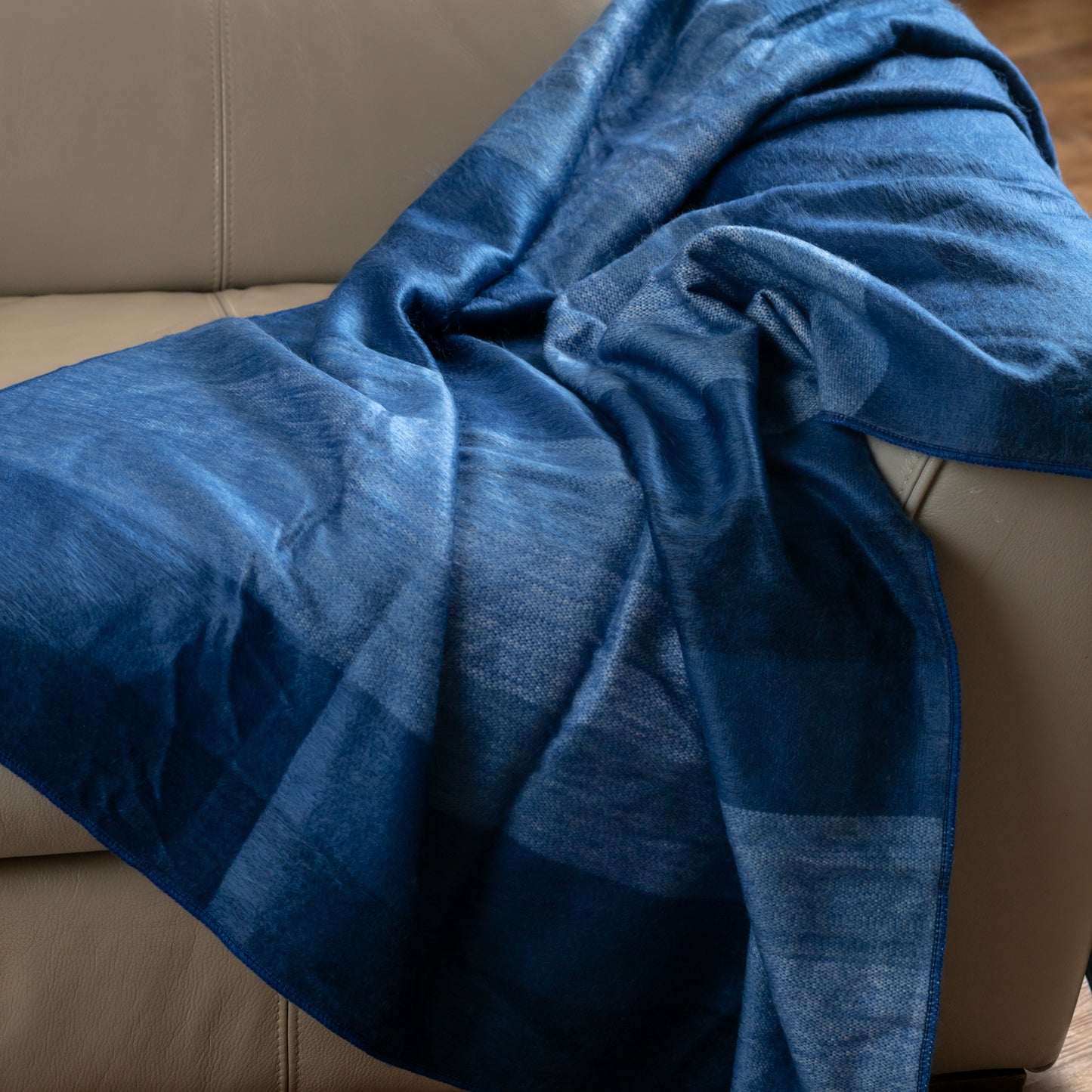 Lake Washington Alpaca Throw Blanket - Striped - Brushed Alpaca Throw Blanket