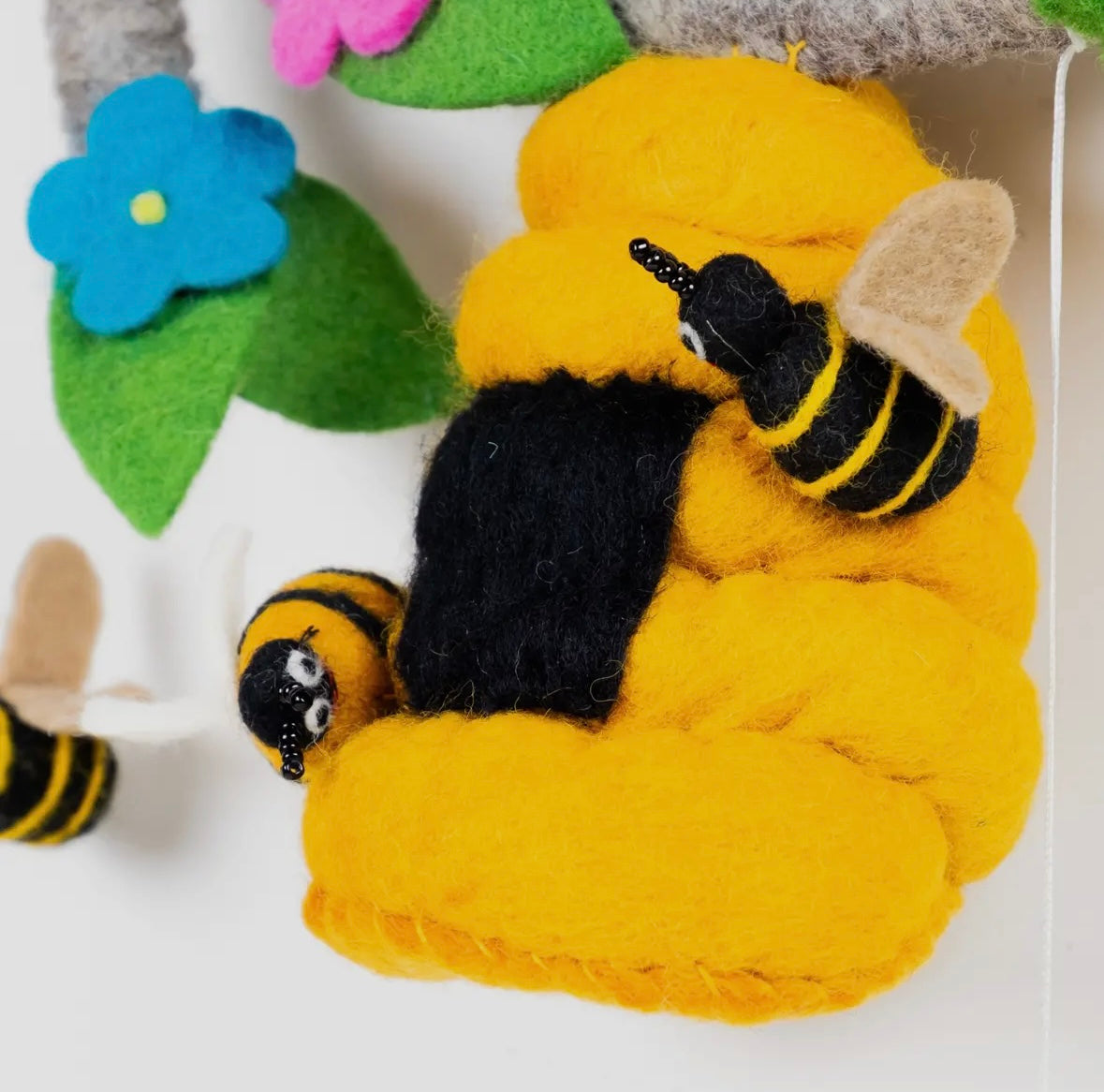 Bee Hive Wool Baby Mobile – A Buzzing Touch for the Nursery