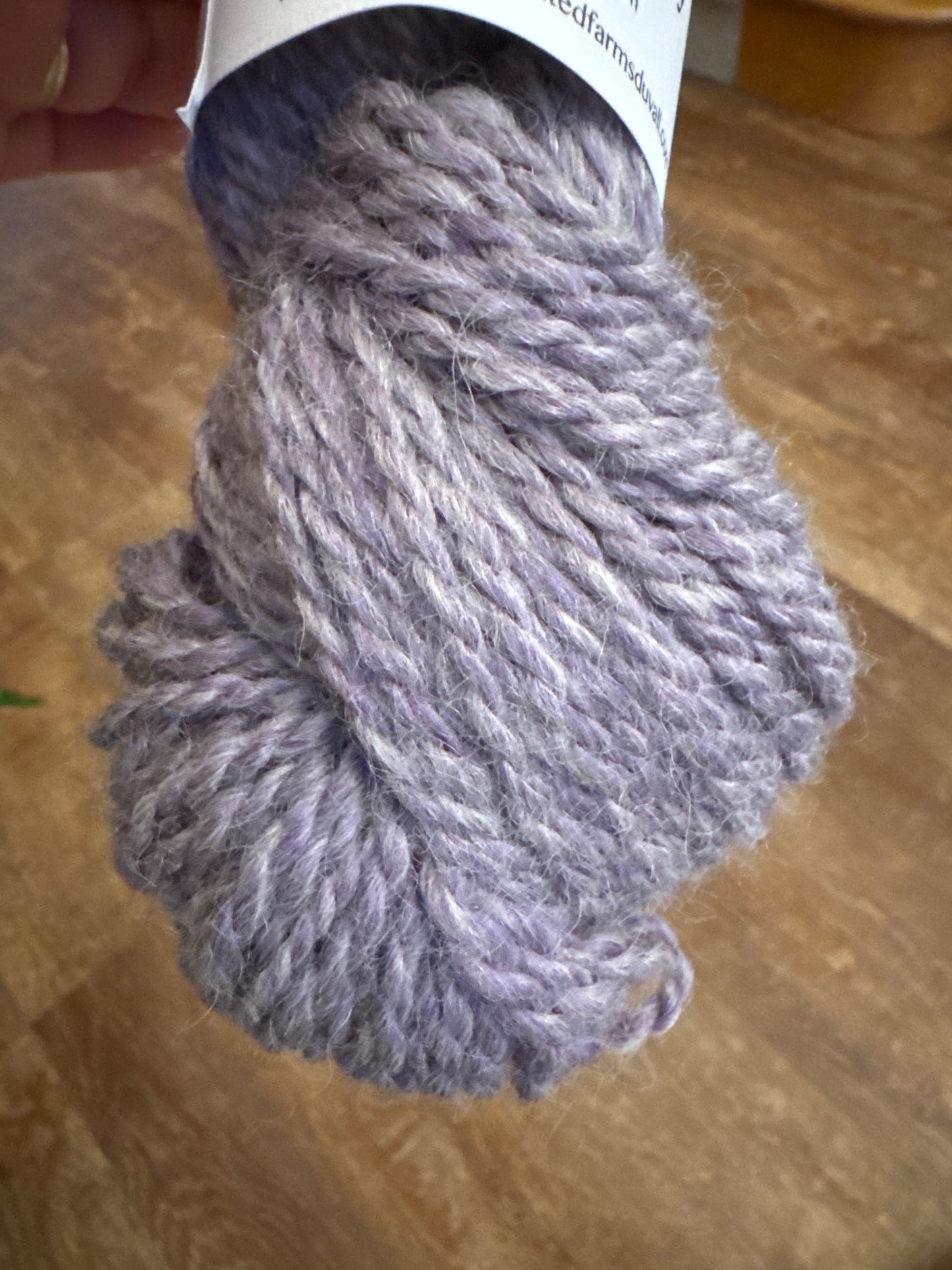 Lavender Alpaca Yarn skein Bulky (Poised For Glory) 2-ply bulky wt 2.9oz 125yds