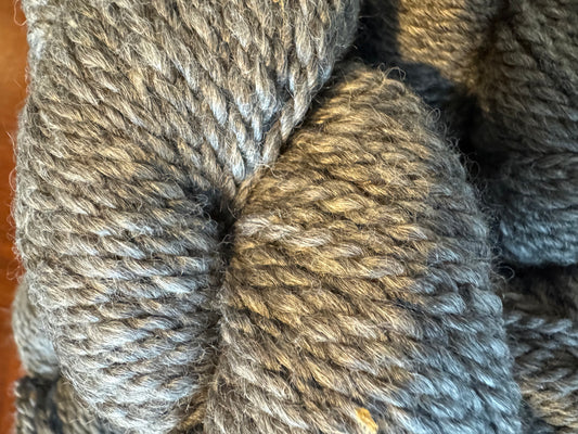 Yarn skein Worsted (Edelweiss) 100% Alpaca Gray 2-ply worsted