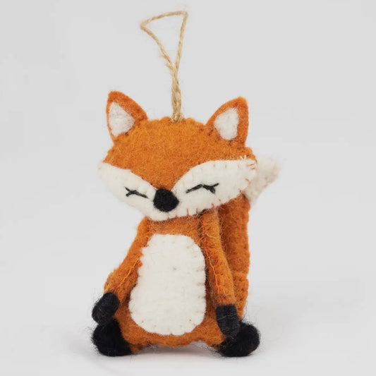 Fern the Forest Fox – Hand-Felted Ornament