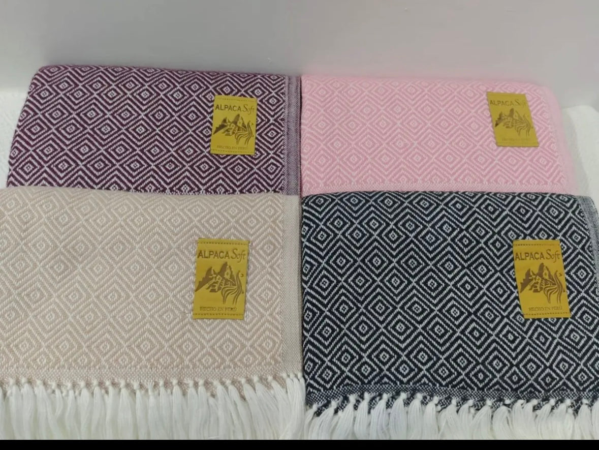 Alpaca Throw Blanket - Choose Color