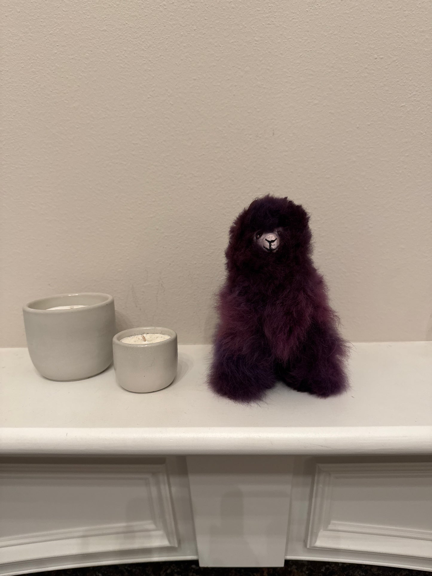 Alpaca Fur Stuffie 7” - Purple