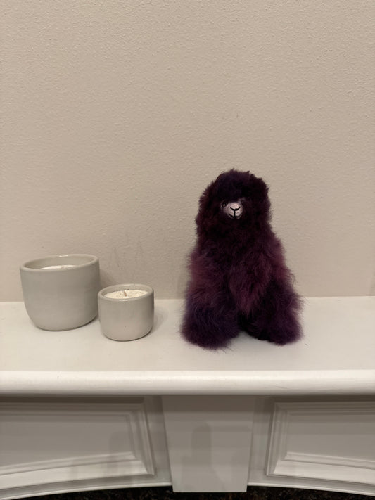 Alpaca Fur Stuffie 7” - Purple