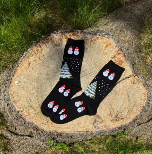 Alpaca Christmas Socks – Snowman Edition