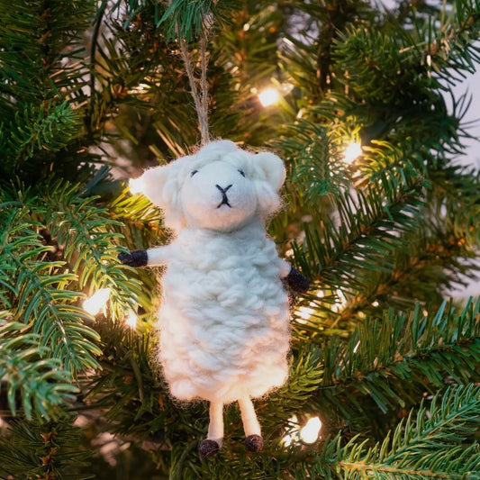 Mabel the Wooly Sheep – Hand-Felted Ornament