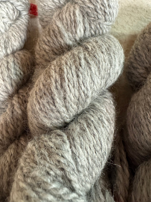 Yarn skein Worsted (Graycie) 100% Alpaca Gray 2-ply worsted wt 162 yds