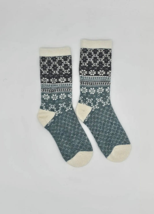 Nordic Bliss Mint | Alpaca Socks | Full Cushion