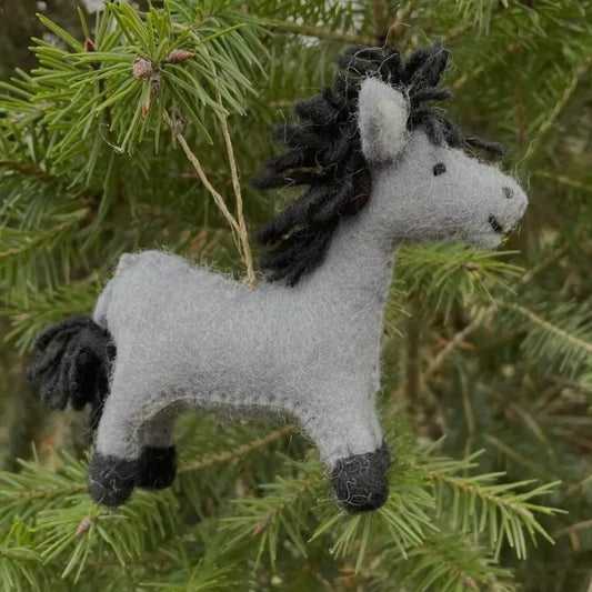 🐴 Felt Donkey Ornament