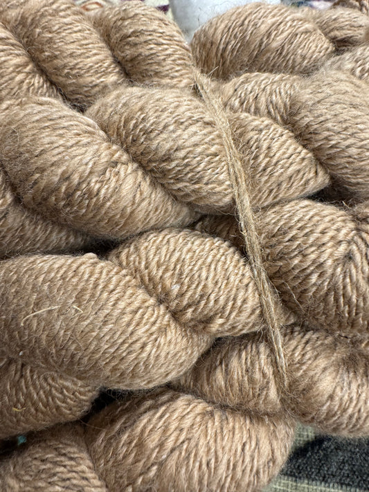 Yarn skein Sport (Charleston) 100% Alpaca Fawn 2-ply sport wt 125yds