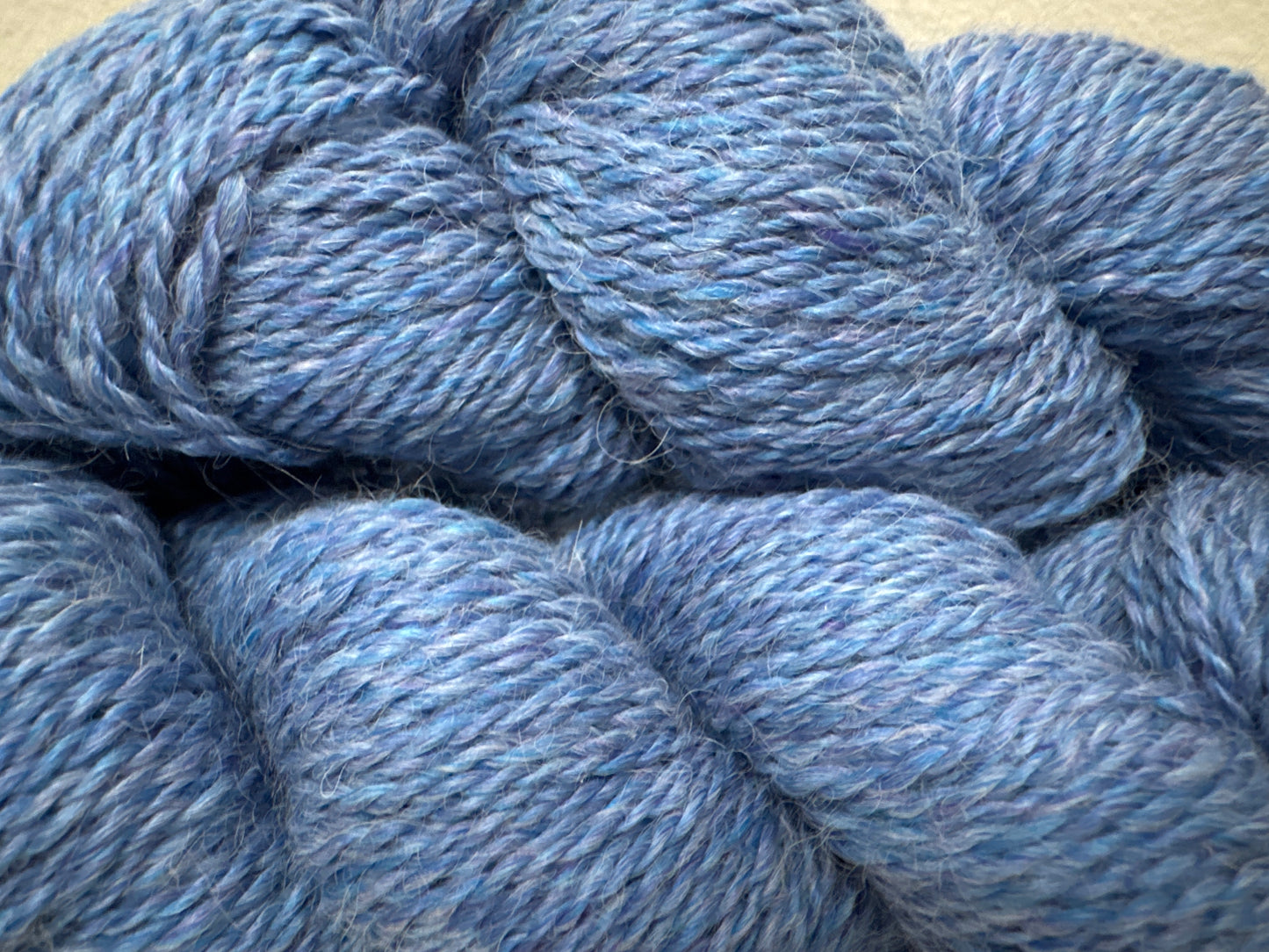 Blue Sport Wt. Yarn skein (Admiral) 60% Alpaca 40% Bamboo - Blue 2-ply sport wt 160yds