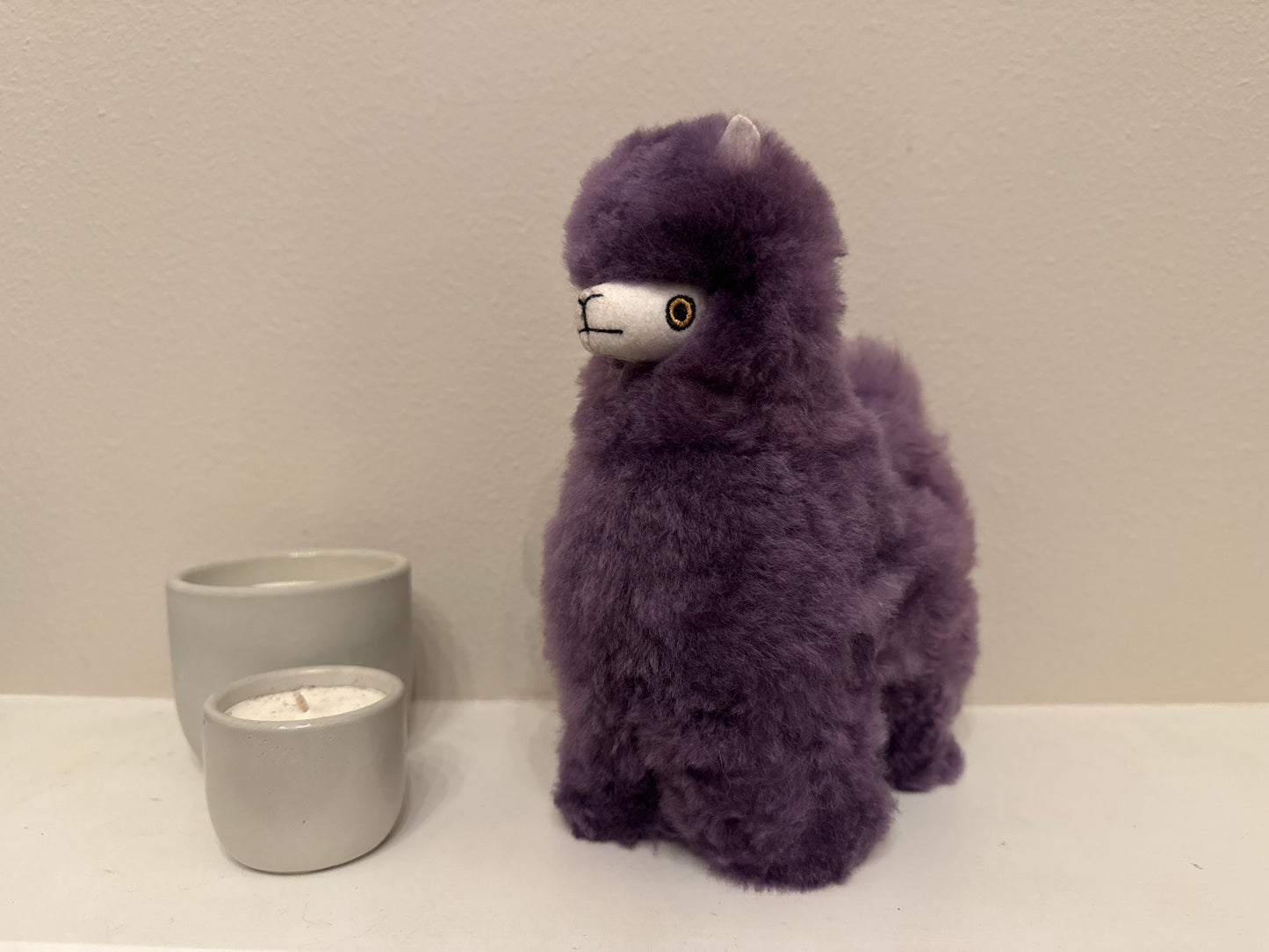 Alpaca Fur Stuffie 8” - Purple