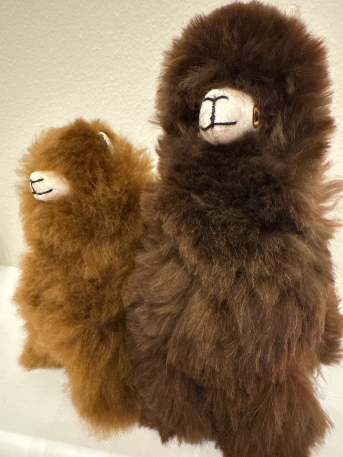 Alpaca Fur Stuffie 8" - Brown Solid