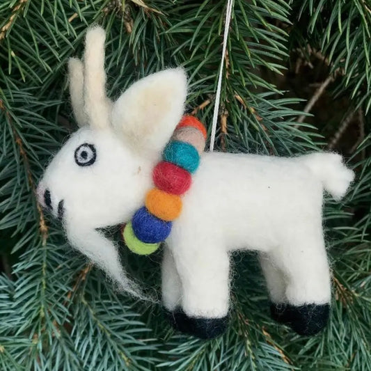 Gus the Goat – Hand-Felted Ornament