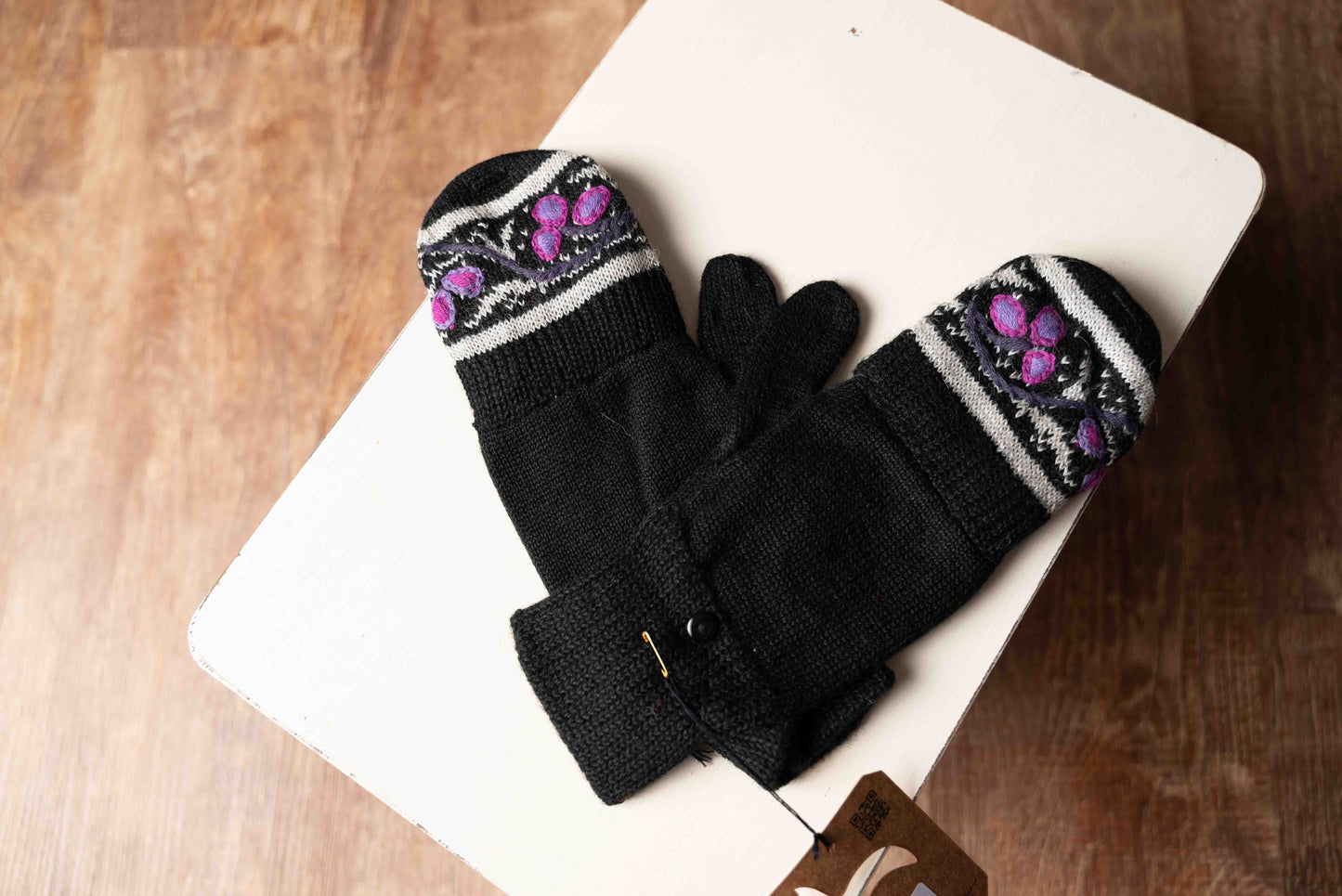 Purple Rain Glitten (Fingerless gloves with flap)