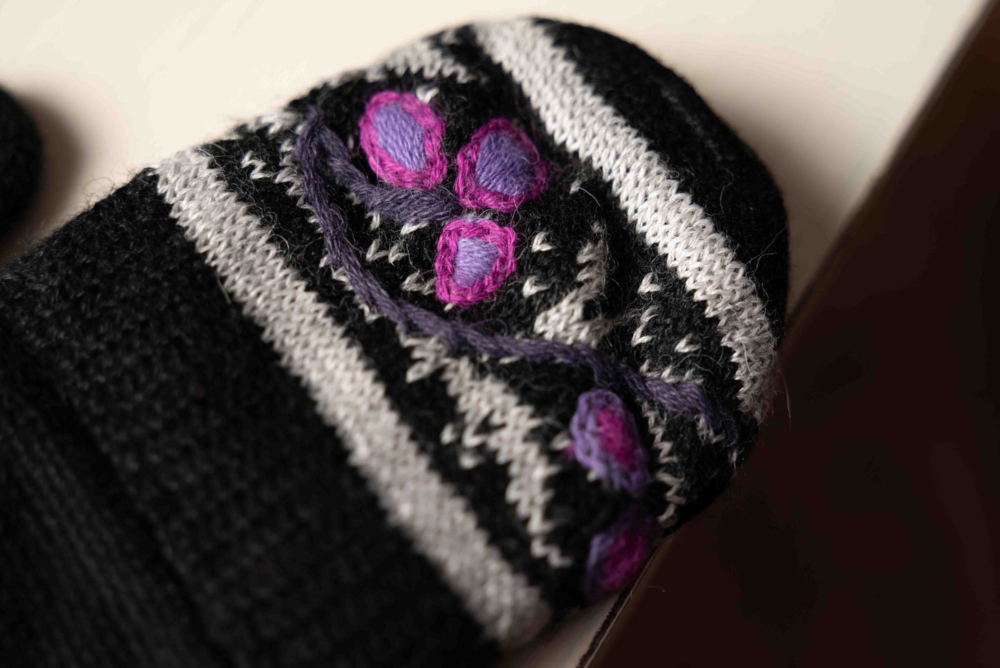 Purple Rain Glitten (Fingerless gloves with flap)