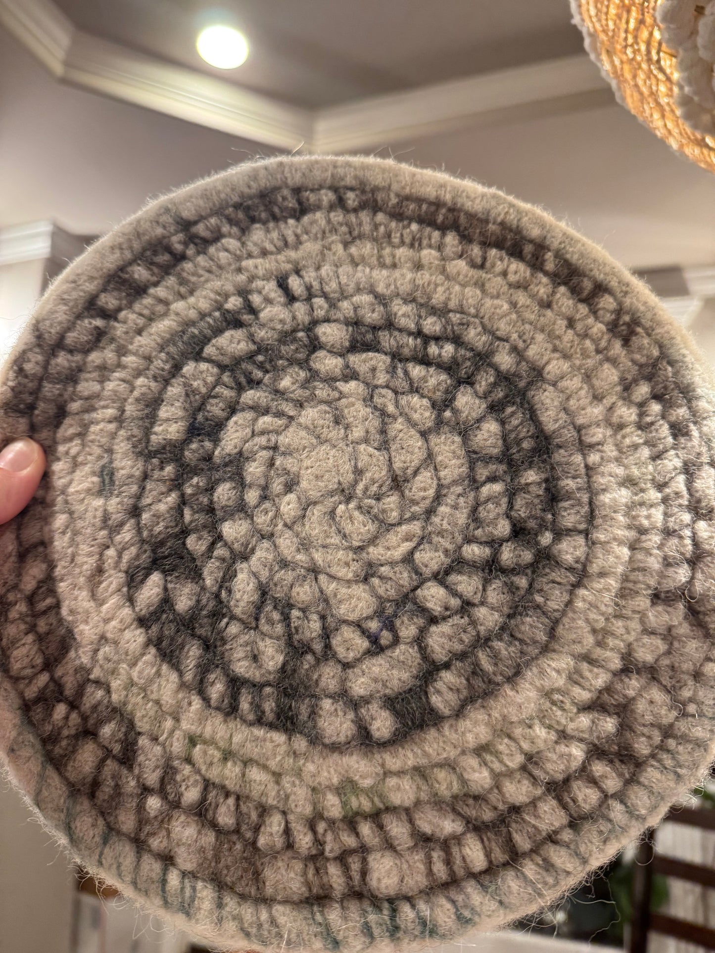 Trivet from Enchanted Farms Alpaca Fiber!! 10.5”